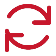 Ícone de ciclo representando reforma e manutenção de máquinas industriais